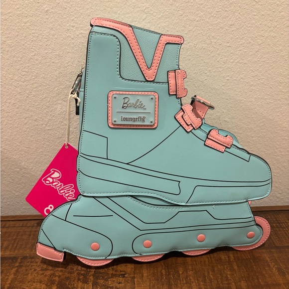 Loungefly Handbags - Loungefly Blue and Pink Roller Skate Bag